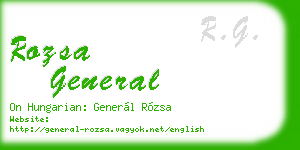 rozsa general business card