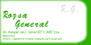 rozsa general business card